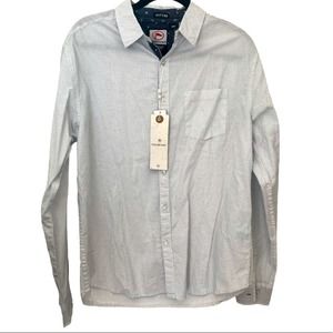 Checkpoint men’s long sleeve polka dot button down casual shirt size large NWT